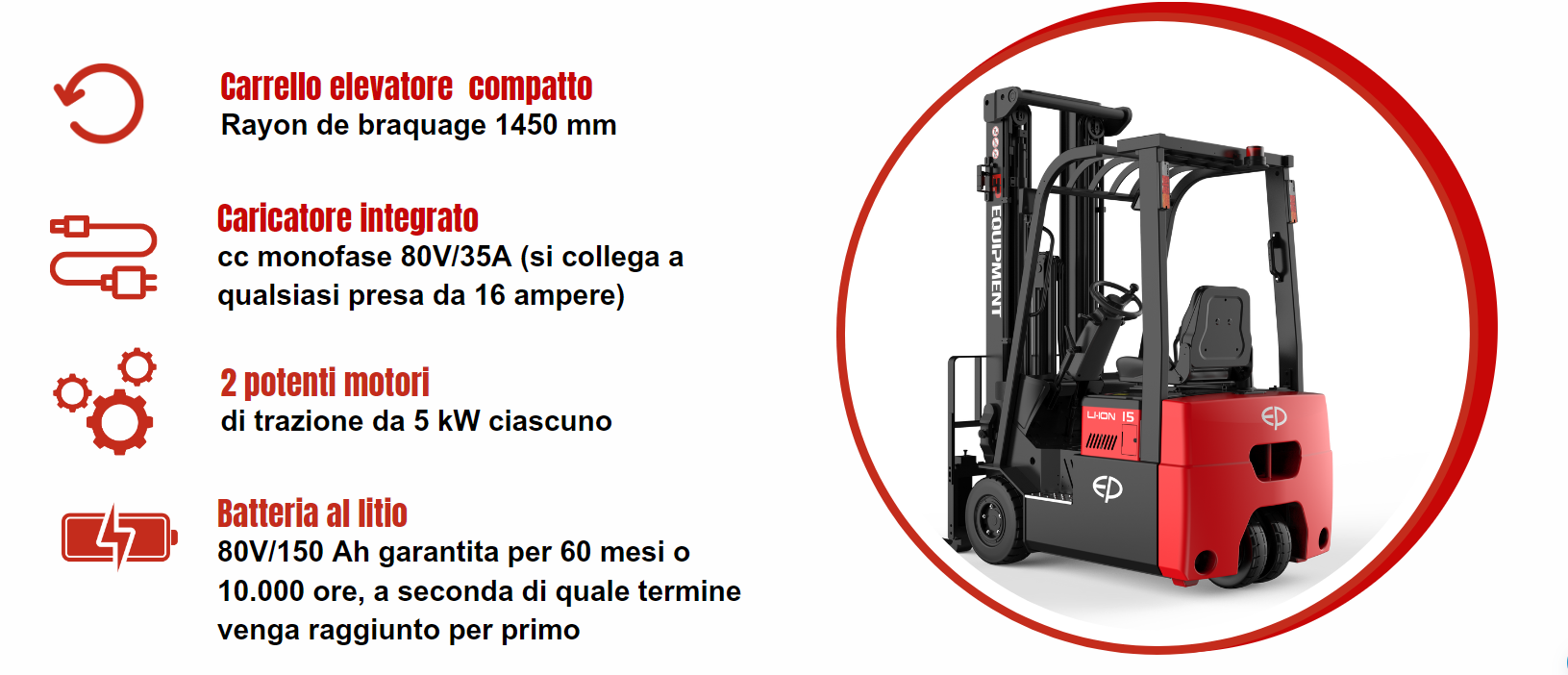 Carrello Elevatore Elettrico CPD15TVL